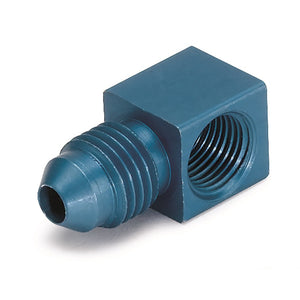 AutoMeter 3278 AutoMeter Fitting Adapter 90 Deg. 1/8in. NPT Female To -4AN Male Aluminum Blue Anodized