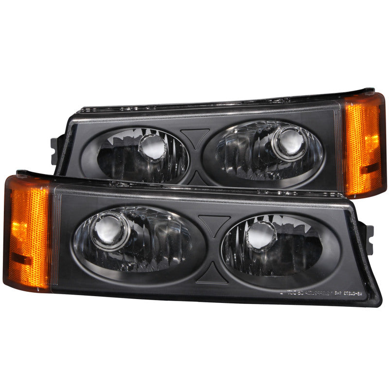 ANZO 511036 2006 fits Chevrolet 03-20 Silverado 1500 Euro Parking Lights Black