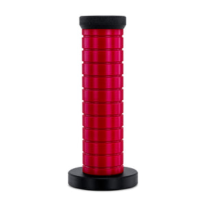Mishimoto MMSK-BMXBKRDH Weighted Grip Shift Knob - Black / Red
