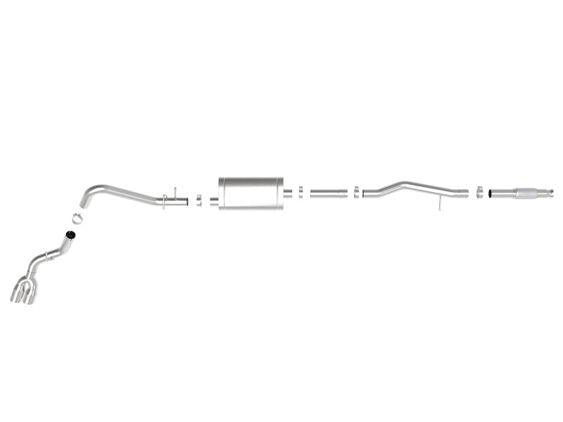 AFE 49-34106-P  Series 3in 304SS Exhaust Cat-Back w/Pol Tip 2019 fits GM Silver