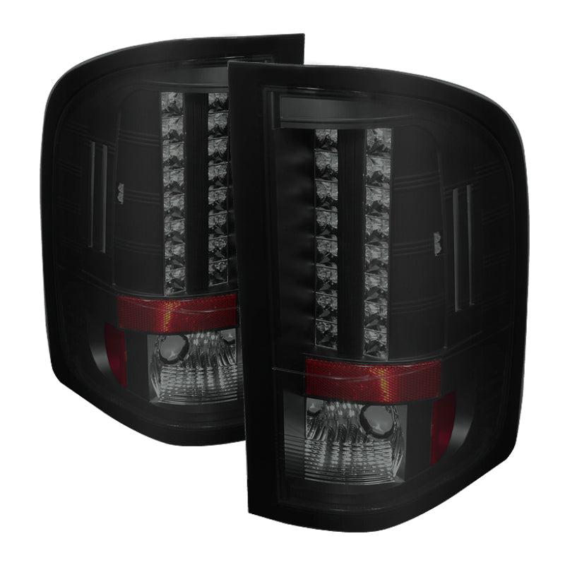 Spyder 5078032 fits Chevy 07-13 Silverado LED Tail Lights Blk Smke ALT-YD-CS07-