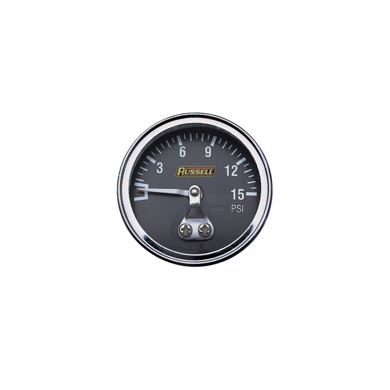 Russell 650350 Performance 15 psi fuel pressure gauge (Non liquid-filled)