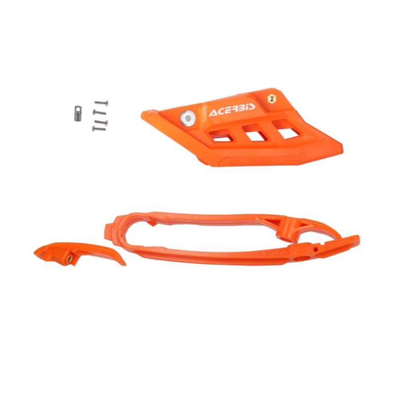 Acerbis 2984795226 23+ fits KTM SX/SXF/XC/XCF/EXC-F/XC-W/XCF-W/ Husq/2024 GasGas Chain Guide/Slider Kit - Orange