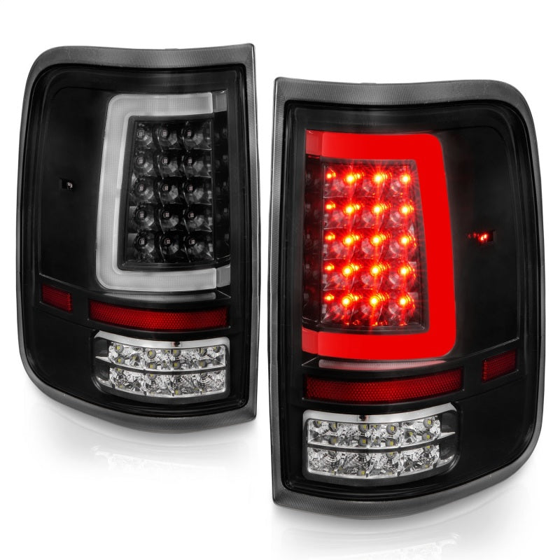 ANZO 311342 2006 fits Ford 04-20 F-150 LED Tail Lights w/ Light Bar Black Housing Clear Lens