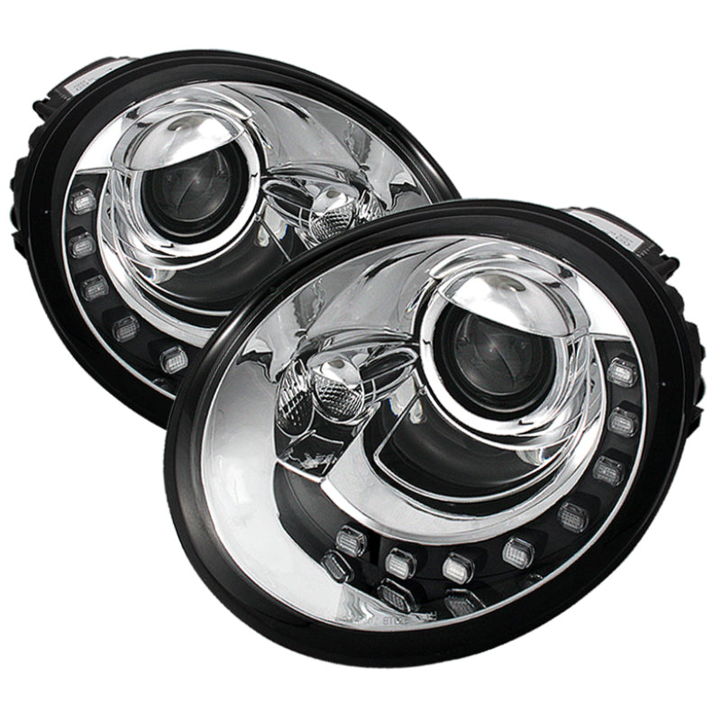 Spyder 5080554 fits Volkswagen 98-20 Beetle 1905 Projector Headlights DRL Chrom