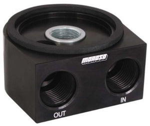 Moroso 23694 Universal Oil Filter Adapter - Sandwich - Oil Cooler - 13/16in-16 T