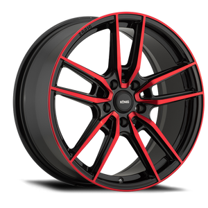 Konig MY7651443R Myth 16x7.5 5x114.3 ET43 Gloss Black w/ Red Tinted Clearcoat