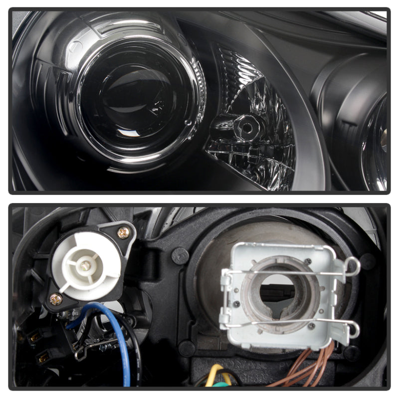 Spyder 5080967 fits Porsche 03-06 Cayenne Projector Xenon/HID Model- DRL LED Bl