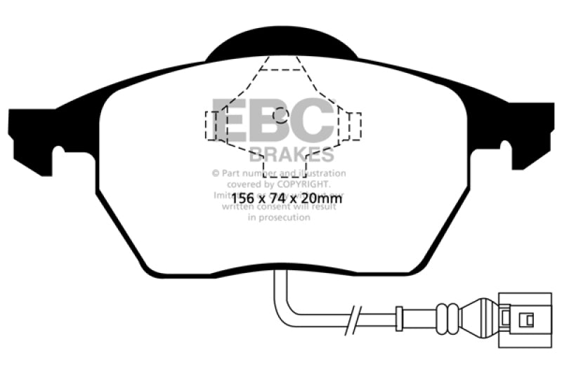 EBC DP21330 fits Volkswagen 99-05 Beetle 1.8 Turbo Greenstuff Front Brake Pads