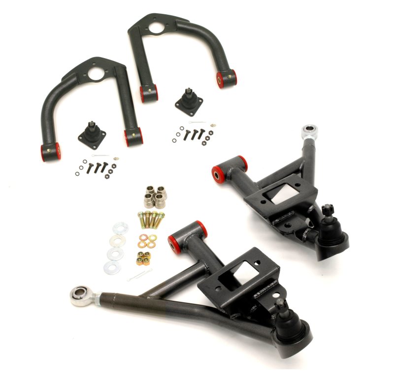 BMR AA032H F-Body Upper And Lower A-Arm Kit - Black Hammertone