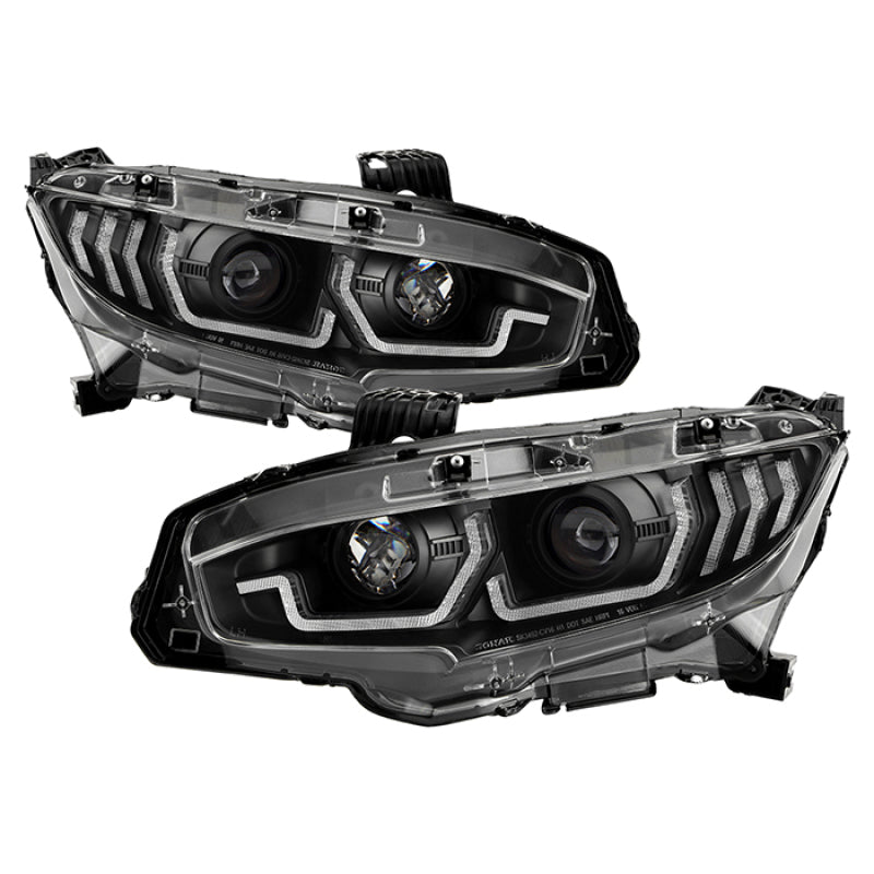 Spyder 5087867 fits Honda Civic 16- 2DR/4DR/Hatchback Projector Headlights - Bl