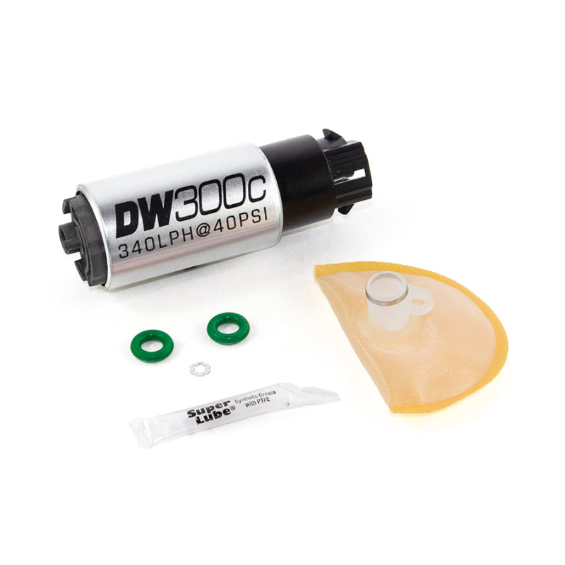 DeatschWerks 9-309-1008 340lph DW300C Compact Fuel Pump w/ 08-14 WRX/ 08-15 STI Set Up Kit (w/ Mounting Clips)