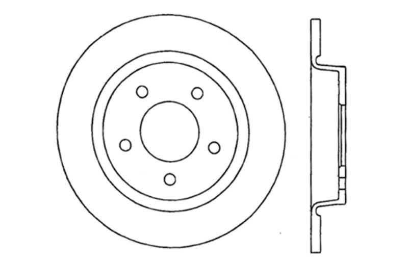 Stoptech 127.45067L 04-10 Mazda3 Slotted & Drilled Left Rear Rotor