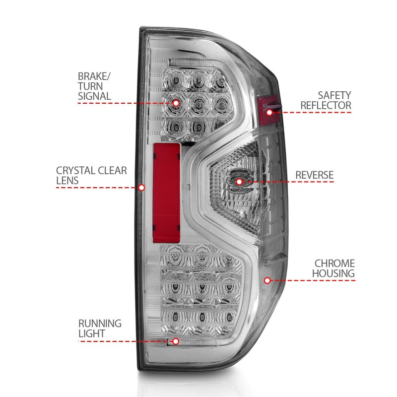 ANZO 311234 2015 fits Toyota 14-20 Tundra LED Taillights Smoke