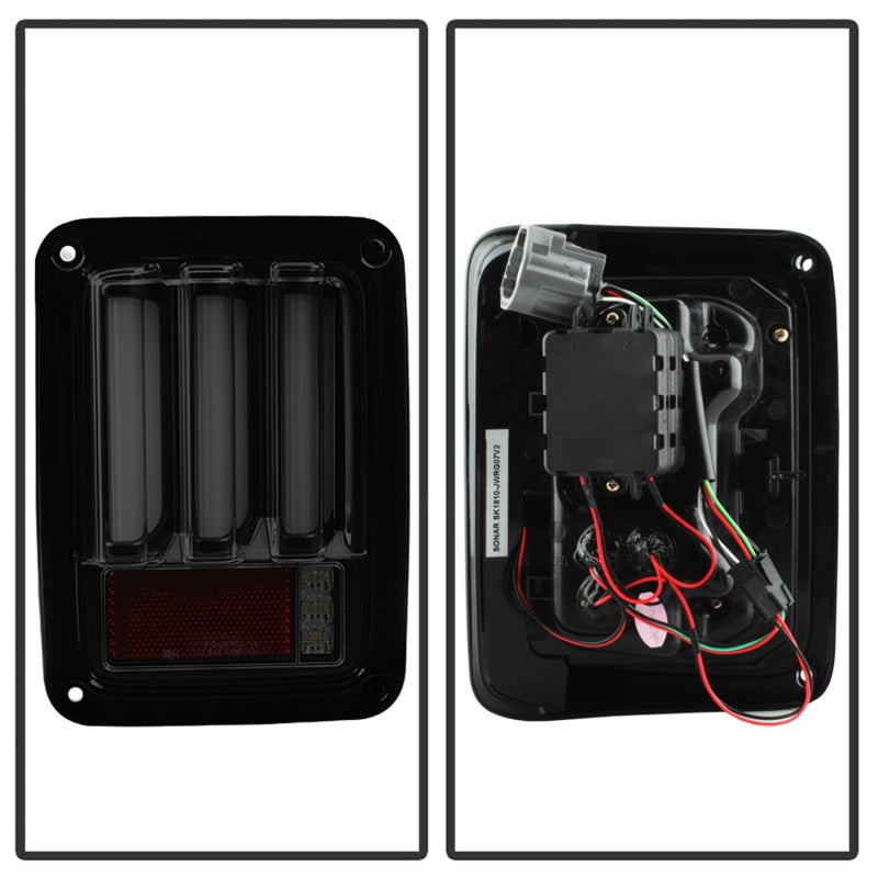 Spyder 5084781 fits Jeep 07-16 Wrangler Verison 2 Light Bar LED Tail Lights - S