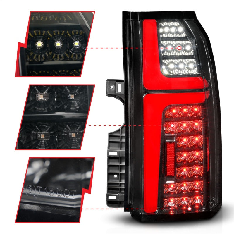 ANZO 311467 fits Chevrolet 15-20 Tahoe Sequential LED Tube Taillights Black