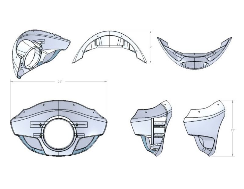 Burly B10-2002 Brand Touring Sport Fairing Standard