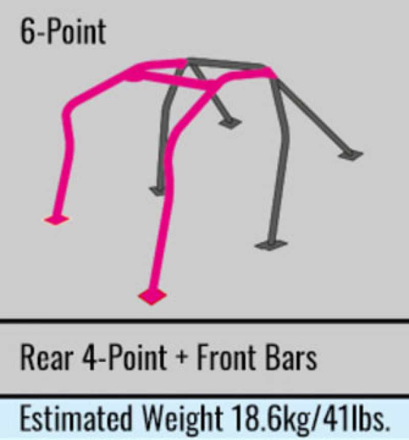 Cusco HY1 261 E D1 Chromoly Roll Cage 6 Point Front & Rear 4 Passenger Hyundai fits Genesis Coupe (S/O / No Cancel)