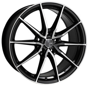 Enkei 509-880-6535BKM DRACO 18x8.0 5x114.3 35mm Offset 72.6mm Bore Black Machined Wheel