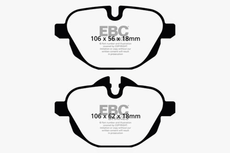 EBC DP22047 11+ fits BMW X3 2.0 Turbo (F25) Greenstuff Rear Brake Pads