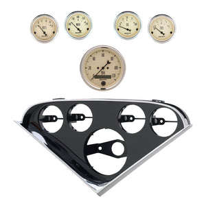 AutoMeter 2207-02 Autometer Antique Beige Direct Fit Dash Kit 55-56 fits Chevrolet (1 x 3-3/8in. / 4 x 2-1/16in.)