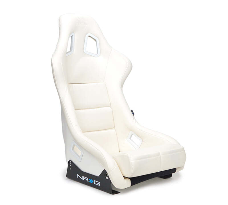 NRG FRP-302WT-V FRP Bucket Seat White Vinyl Material (Large)