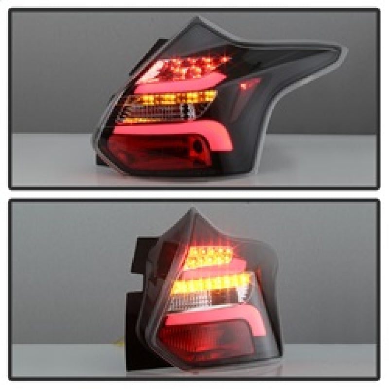 Spyder 5085139 fits Ford 12-14 Focus 5DR LED Tail Lights - Black (ALT-YD-FF12-L