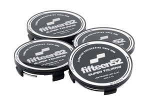 fifteen52 52-ST-CAP-BLACK-SET Super Touring (Chicane/Podium) Center Cap Set of Four - Blk/Chrome