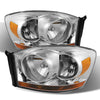 9026089 Xtune fits Dodge 06-08 Ram w/ Chrome Bezel & Amber Bar Headlights Chro
