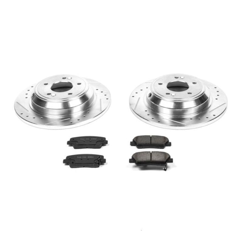 PowerStop K5847 2009 fits Hyundai Genesis Rear Z23 Evolution Sport Brake Kit