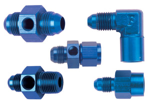 Fragola 495009-BL Inline Gauge Adapter -6AN x 1/4 NPT - Black