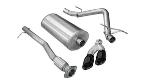 CORSA Performance 14523BLK Corsa 2011-2013 fits GMC Sierra Ext. Cab/Std. Bed 1500 6.2L V8 Black Sport Cat-Back Exhaust
