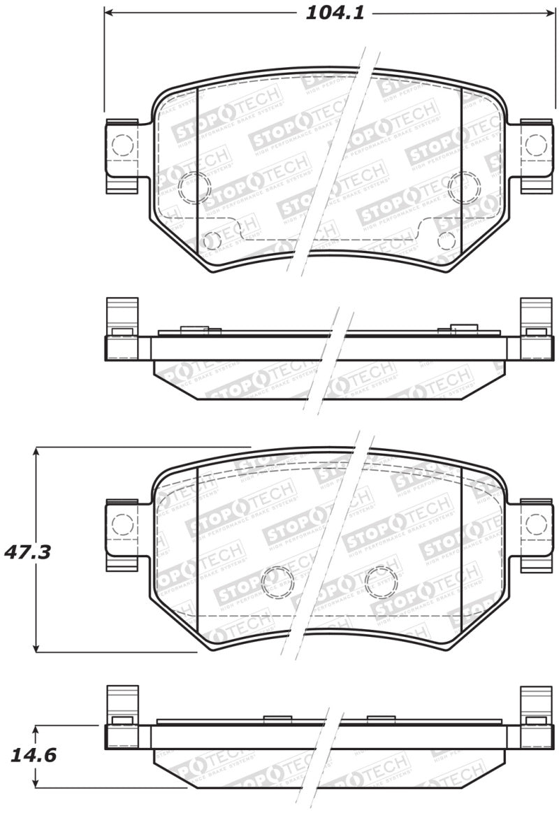 Stoptech 308.1874 Street Brake Pads - Rear