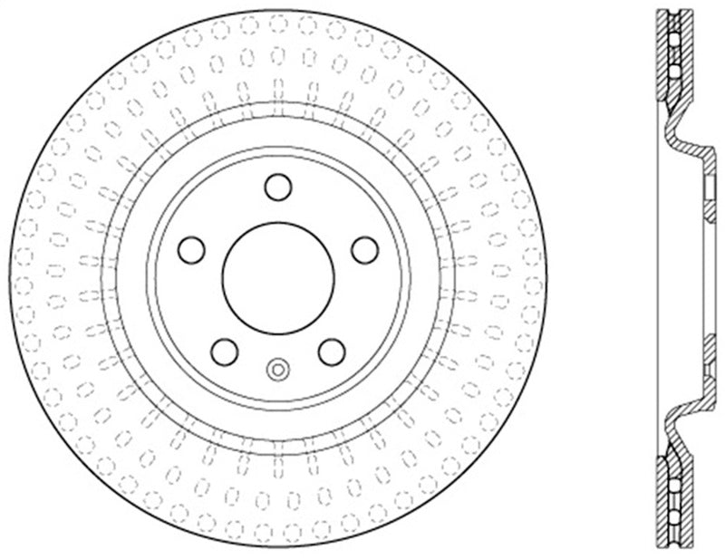 Stoptech 126.33137CSL 12-13 fits Audi A6 Quattro/11-12 A7 Quattro / 10-13 S4 Rear Left Cryo Slotted Rotor
