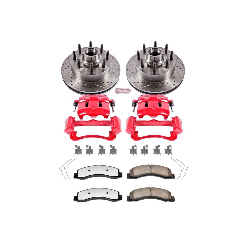 Power Stop KC1392-36 03-05 fits Ford Excursion Front Z36 Truck & Tow Kit w/Cals