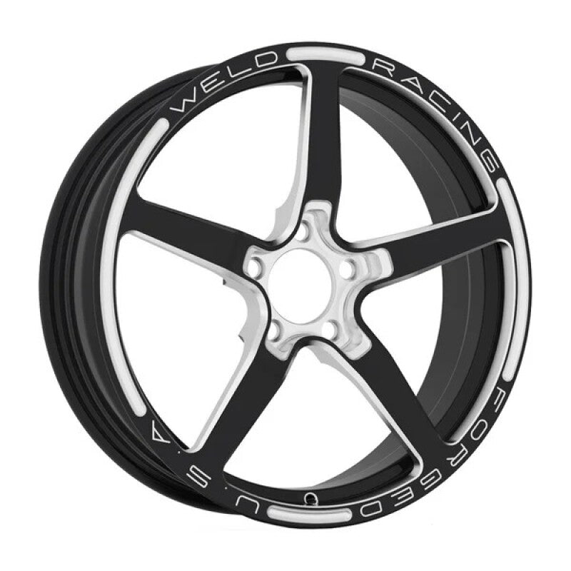 Weld Alumastar 1-Piece 17x4.5 / 5x120 BP / 2.25in. BS Gloss Black Milled Wheel