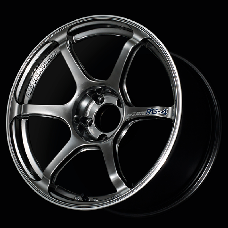 Advan YA47E42AHBR RG-4 17x7.0 / +42 Offset / 4x100 / 63mm Bore / Racing Hyper Black and Ring