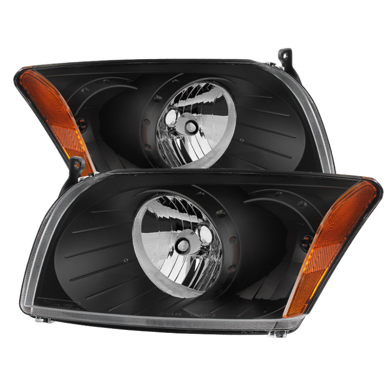 9026522 Xtune fits Dodge 07-12 Caliber Crystal Headlights -Black HD-JH-DCAL07-