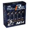 Project Kics WRI15KA KYO-EI R40 Iconix M14x1.25 Black Lock & Nut Set (Capless)