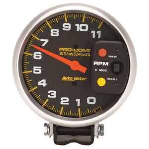 AutoMeter 6811 Autometer Pro-Comp 5in 0-11000 RPM Pedestal w/Peak Memory Tachometer