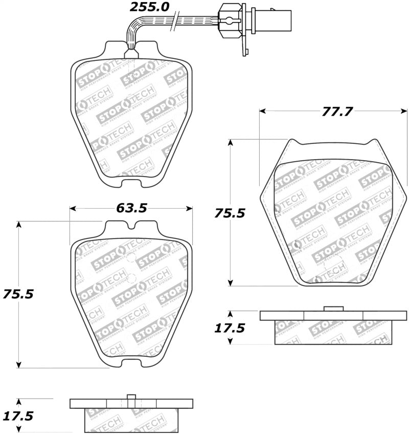Stoptech 308.0839 Street Touring Brake Pads