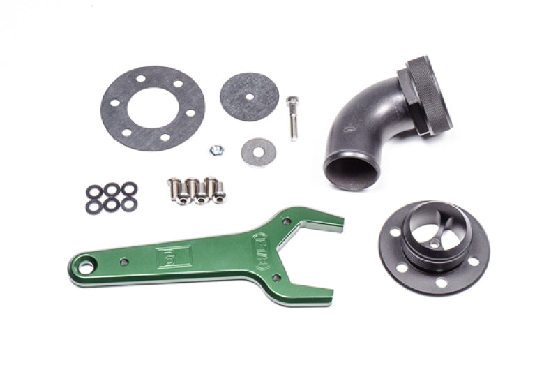 Radium Engineering 20-0547 Radium Remote Mount Fill Neck - 24AN Elbow - 1.5in Ba