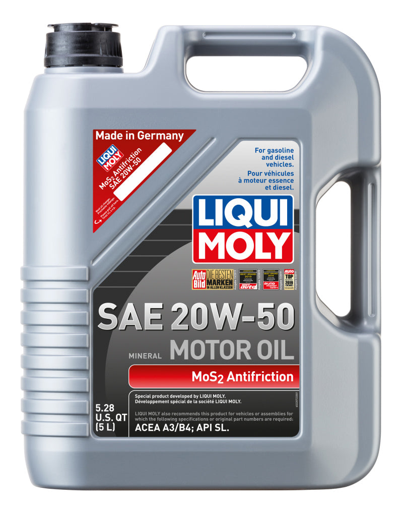 LIQUI MOLY 22072 5L MoS2 Anti-Friction Motor Oil 20W50