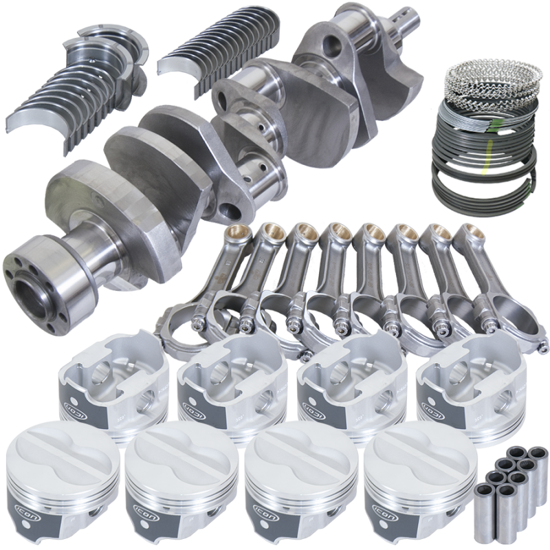 Eagle 13013L060 fits Chevy 350 1Pc 3.750in Int Balance Crank 5.700in I-Beam Rods 4.060in Pistons Rotating Assembly