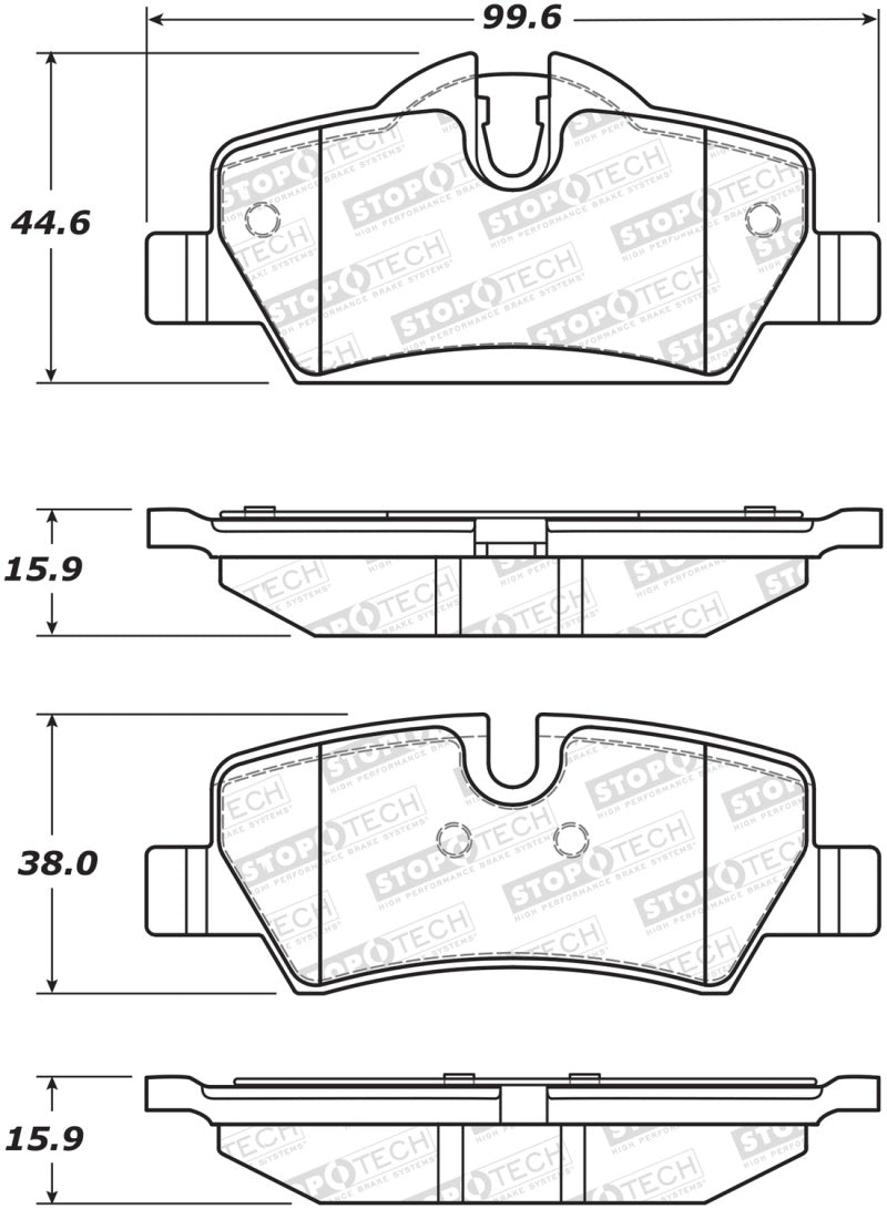 Stoptech 308.18 Street Brake Pads - Front