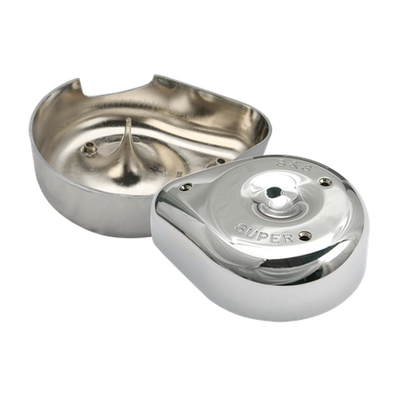S&S 17-0372 Cycle 66-84 BT w/ 5 Gal Tanks Notched Teardrop Air Cleaner Cover For