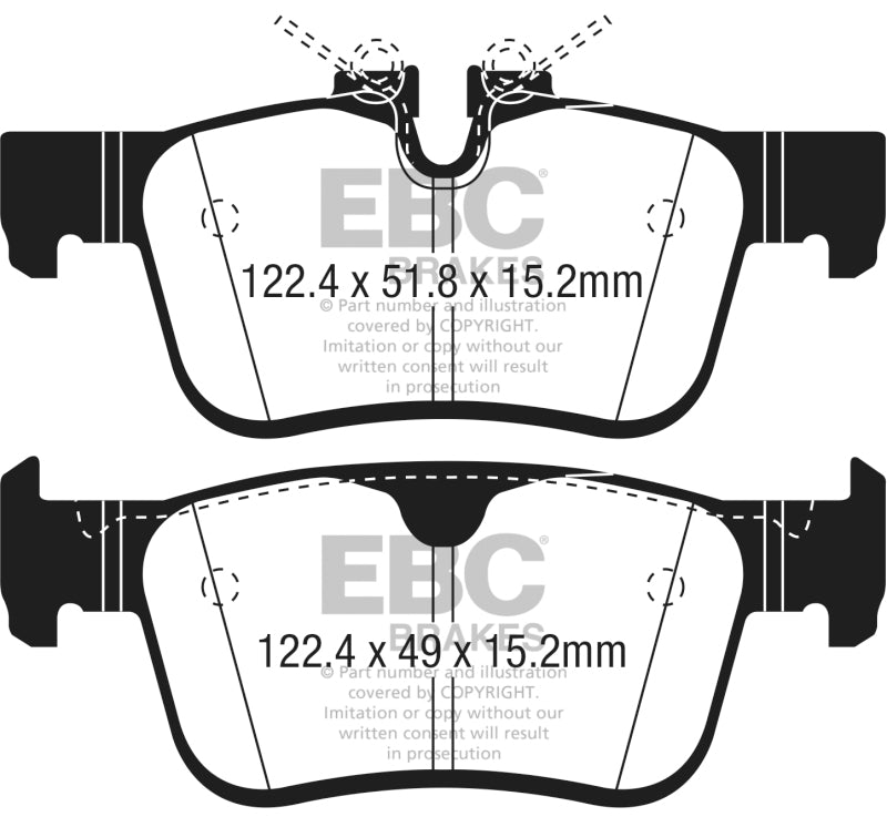 EBC DP22306 2017+ fits Volvo S90 2.0L Turbo Greenstuff Rear Brake Pads