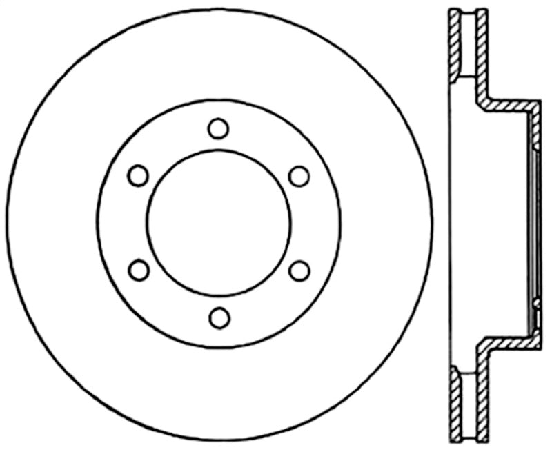 Stoptech 126.44129CSR Power Slot 05-09 fits Toyota Tacoma/03-09 4 Runner Slotted Right Front Cryo Rotor