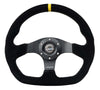 NRG RST-024MB-S-Y RST-024MB-S-Y Reinforced Steering Wheel Sport Suede Flat