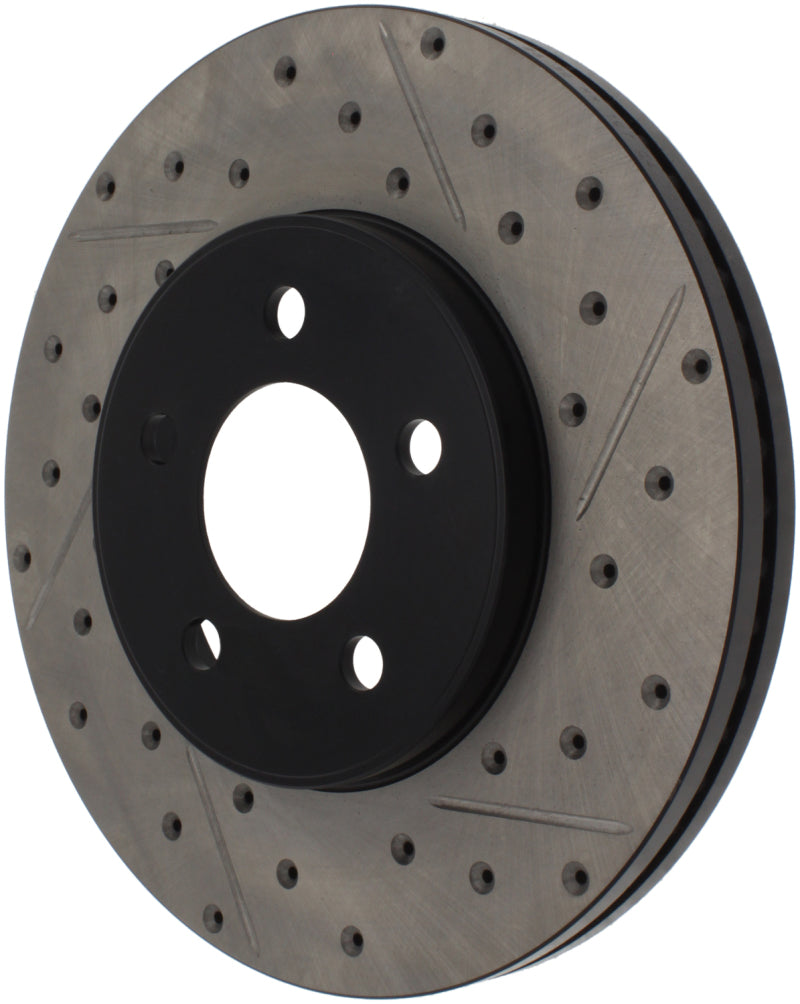 Stoptech 127.61072R 03-09 Lincoln Town Car / 03-09 Mercury Grand Marquis Front Right Slotted & Drilled Rotor